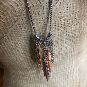Banana Republic Pendant Feather Necklace